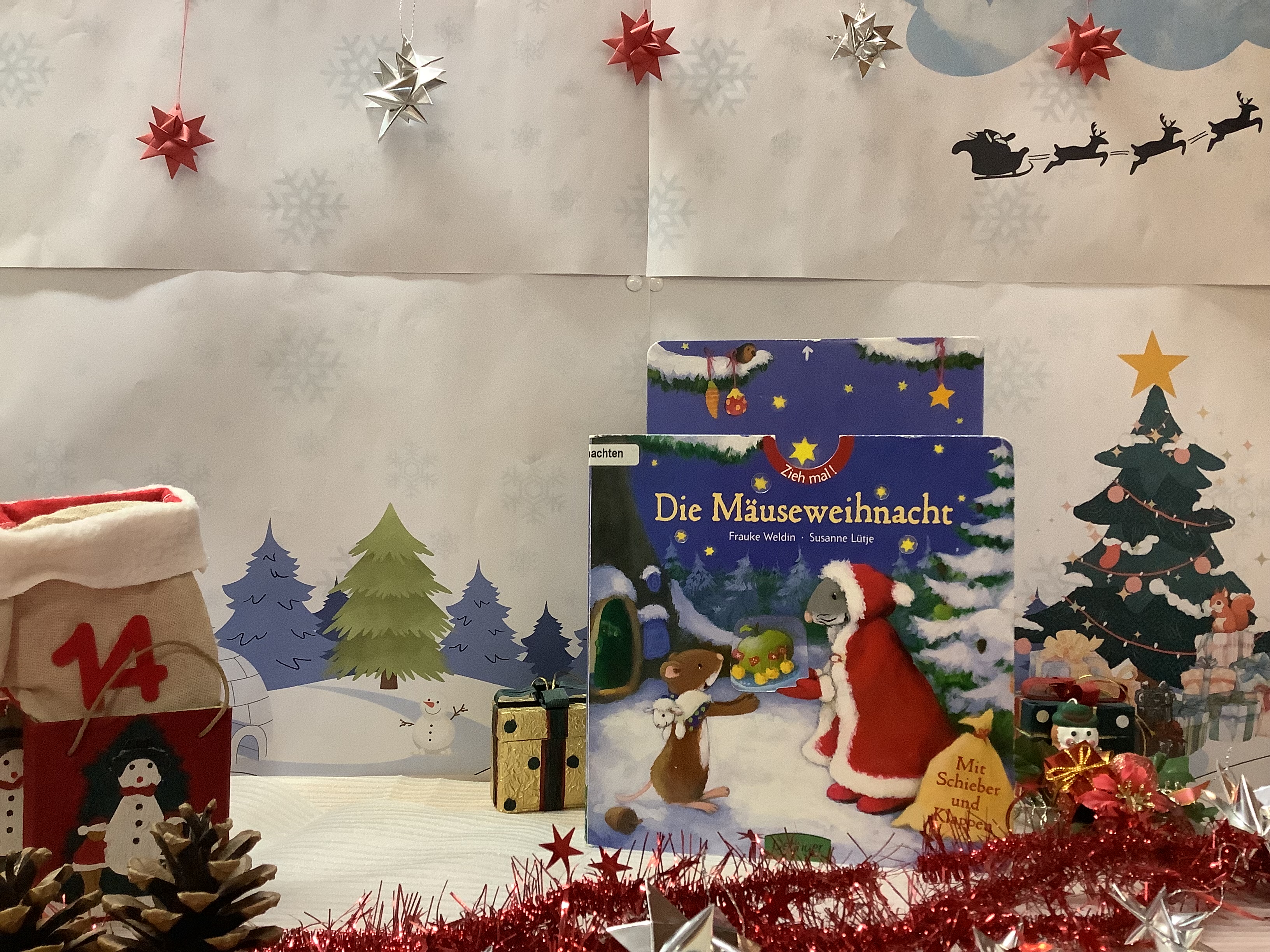 Noel Tatt Weihnachtskarte Für Bruder & Schwägerin – Mit Mäuse-Motiv, Geprägt, 220x152 Mm, Recycelbar
