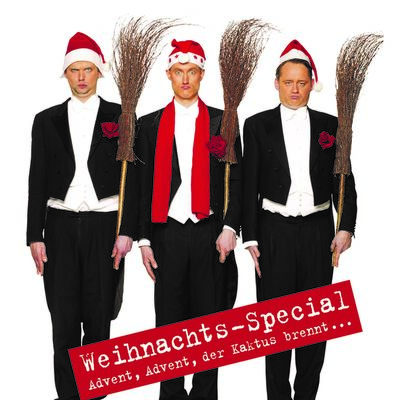 Bild vergr&ouml;&szlig;ern: Bidla Buh mit Weihnachtsm�tzen und Schriftzug