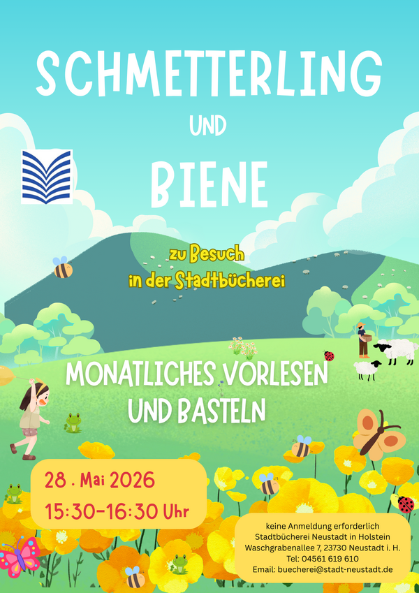 Bild vergr&ouml;&szlig;ern: Plakat Vorlesen & Basteln Mai