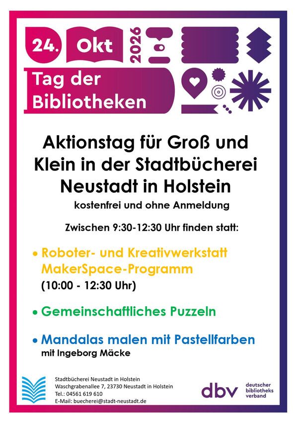 Bild vergr&ouml;&szlig;ern: Plakat Tag der Bibliotheken 2026